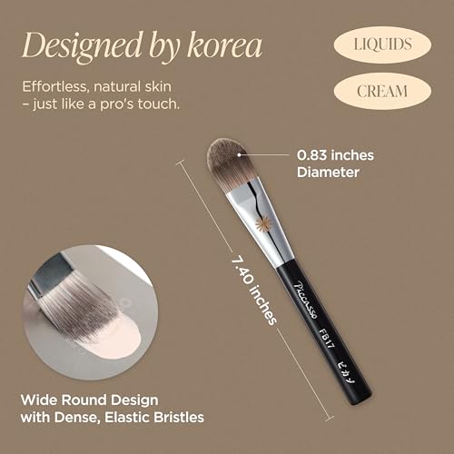 Piccasso FB17 Foundation Brush + 6 Makeup Sponges Set