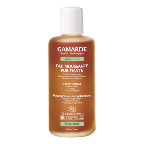 Gamarde Purifying Foaming Water - Facial Cleanser with Blueberry Extract and Geranium Essential Oil - Ideal for Blemish Prone Skin - 6.76 oz