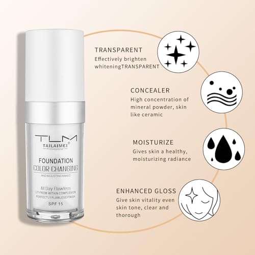 Color Changing Foundation with SPF 15 – Full Coverage, 2 Pack