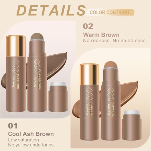 Cool Grey Contour Stick with Built-in Sponge | Fair Skin