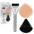 Flat Foundation Brush & Makeup Sponge Set