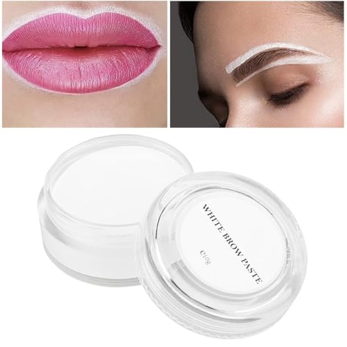 Eyebrow Mapping Kit with White Pre-inked Mapping String White Brow Paste Eyebrow Brush for Microblading Permanent Makeup Brow Lips Shape Mapping and Define (Kit)