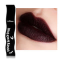 Goth Lip Gloss, Highly Pigmented Matte Burgundy Dark Lipstick with Shimmer, Silky Long Lasting Goth Makeup Shiny Lip Stain for Women, Moisturizing Lipstick for Daily, Halloween Vampire, Witch, Theater