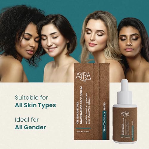 Oil Balancing Niacinamide Face Serum ? 1 Fl Oz | With Hyaluronic Acid & Aloe Vera Extract | Organic & Eco-Friendly Skincare | Ideal for Acne Prone & Oily Skin