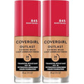 Covergirl Outlast Extreme Wear 3-in-1 Full Coverage Liquid Foundation, SPF 18 Sunscreen, Warm Beige, 1 Fl. Oz. (Pack of 2)