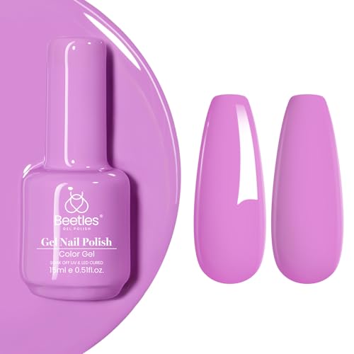 Beetles Purple Gel Nail Polish - Creme Purple Garden Stroll 15ml UV/LED