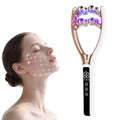 SZMDLX White & Gold 8-Roller 3D Face Massager with LCD Screen for Women