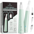 VG VOGCREST Nose Hair Trimmer for Women: Rechargeable 2 in 1 Ear Eyebrow Trimmer (Green)