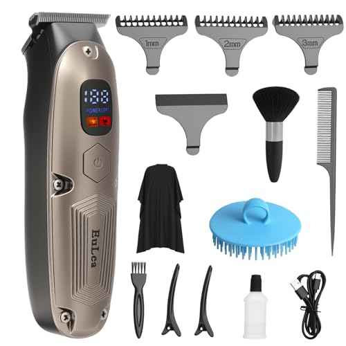 Multifunctional Hair Clipper with LED Screen, Cordless Rechargeable Beard Trimmer, Body Groomer with 10 Accessories for Men Women Home Travel Use