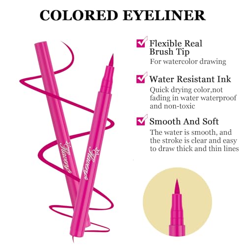 12 Colors Matte Liquid Eyeliner Set - Waterproof & Smudgeproof