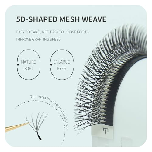 5D W-Shaped Premade Fan Eyelash Extensions 8-15mm Mix