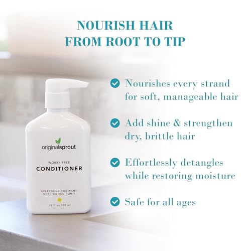 Original Sprout Worry Free Conditioner 10 fl oz - Gentle, Plant-Based Hair Care