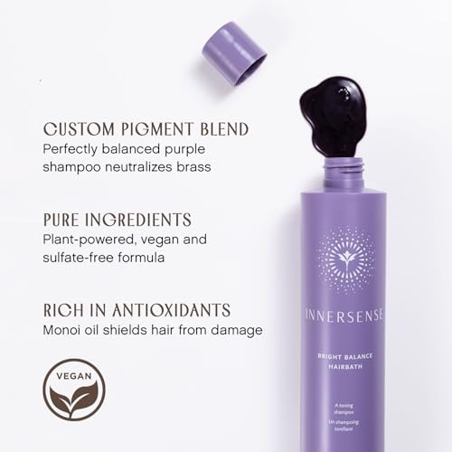 INNERSENSE Organic Bright Balance Purple Toning Shampoo 10oz