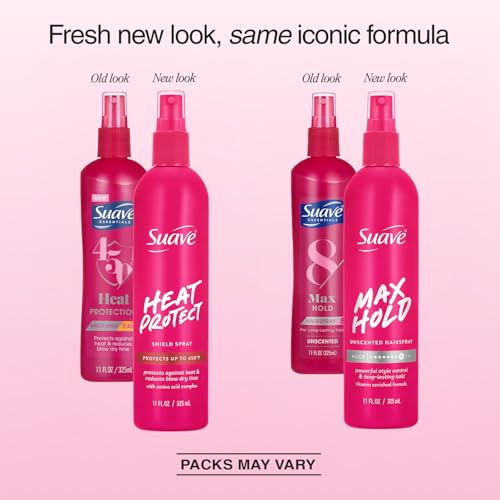 Suave Heat Protection & Max Hold Hairspray Duo 11oz