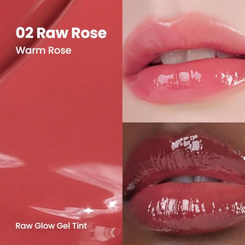 HINCE Raw Glow Lip Tint - Glossy Dewy Gel Tint in RAW ROSE