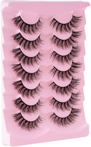 Fluffy 3D Faux Mink False Eyelashes - 16MM D Curl (7 Pairs)