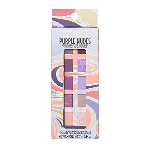 Pacifica Purple Nudes Eyeshadow Palette - 10 Shades, 0.2 oz, Vegan & Cruelty-Free