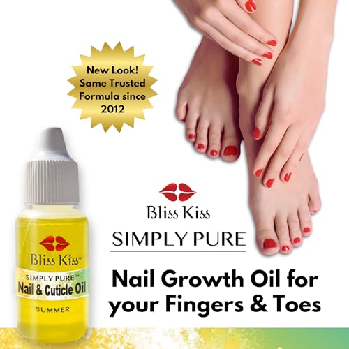 Bliss Kiss Cuticle & Nail Growth Oil Dropper 0.5oz - Jojoba & Vitamin E