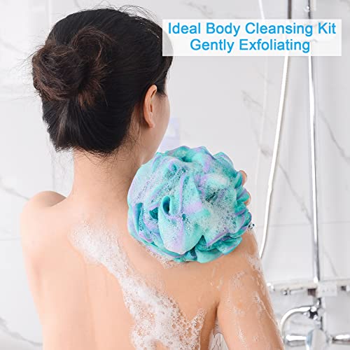 AmazerBath Loofah Sponge 75g - Set of 4 Large Exfoliating Bath Sponges
