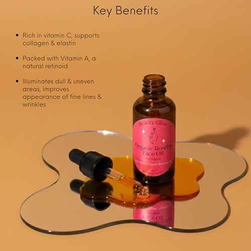 Organic Rosehip Oil for Face Anti-Aging Miracle Facial Moisturizer for Face & Gua Sha Cold Pressed Serum Natural Skincare Fortifying Hydrates Skin Moisturizing Beauty Glow 1 Fl Oz