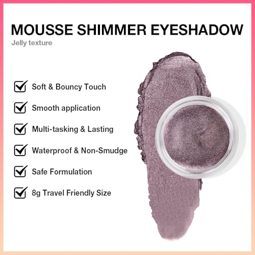 Cream Glitter Eyeshadow Palette - Dark Purple Shimmer