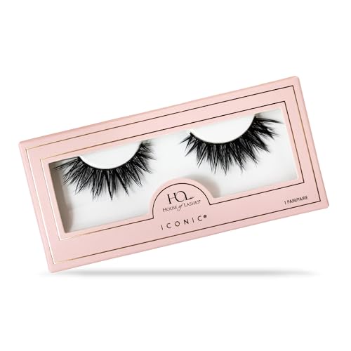House of Lashes Iconic False Eyelashes - Faux Mink 3D Lashes