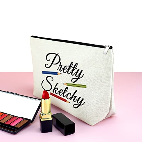 Colored Pencils Artists Gift Makeup Bag Artist Paint Lover Gifts Cosmetic Bag Artist Painter Gift Funny Art Student Graduation Gifts Christmas Birthday Present for Women Friend Girls Travel Pouch
