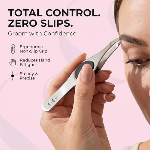 CoCo's Precision Slant Tip Eyebrow Tweezers – Stainless Steel Grooming Tool