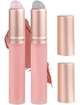 Silicone Lip Brush Set for Lipstick - 2 Reusable Makeup Applicators with Lid