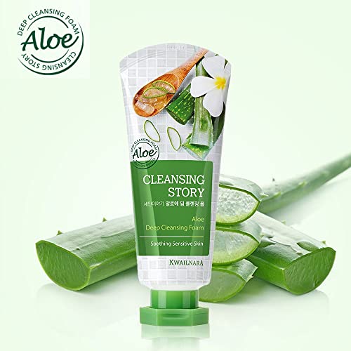 WELCOS KWAILNARA Cleansing Story Natural Facial Deep Foam Cleansing (Aloe Vera)