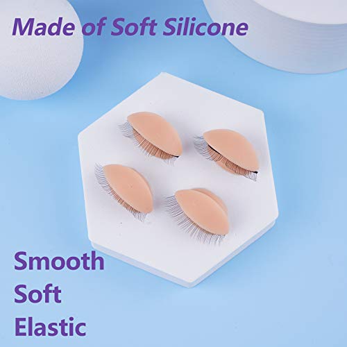 6 Pairs Mannequin Eyelids with Eyelashes - Silicone Replacement for Training