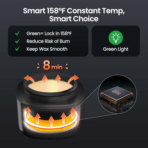 Nose Wax Kit Men, Nose Hair Waxing Kit with 158¡ÆF Smart Temp Control, 40 Sticks, 100g Wax, Painless Nose Hair Removal with USB-C Fast Heating, Upgraded Capacity, Multi-Accessories