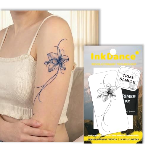 Lily & Vines Temporary Tattoo - Waterproof, 1-2 Week Lasting