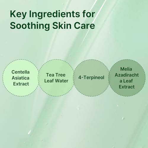 AVCA Quick Calming Cica Tea Tree Cream 100ml(3.38 fl. oz) ? Soothing Moisturizer for Sensitive, Redness-Prone Skin, Lightweight Hydrating Gel, K-Beauty