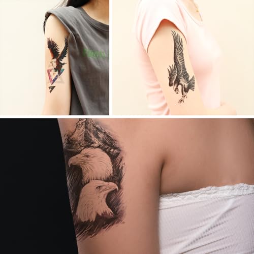 8 Sheet Watercolor Temporary Tattoos for Adults