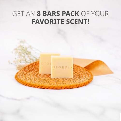 Olive Oil Soap Bars - 8 Scented Variety Pack - Natural & Moisturizing - Lavender, Orange Blossom, Jasmine, Rose, Mint, Oud, Musk, Chamomile - Gentle Cleansing - Single Scents Available