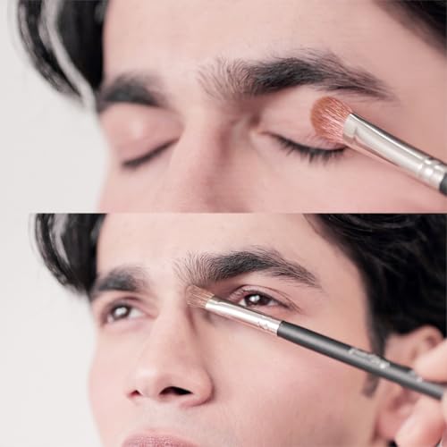 Bueart Design Professional grade 16Pcs Eye Makeup Brush Set with Natural Horse Goat hair,High Elastic Synthetic, Eyeshadow Brushes for Eyeliner,Blending,Eyebrow,Concealer