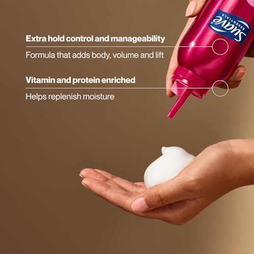 Suave Extra Hold Mousse for Curly Hair, Wavy, All Hair Types, Moisturizing & Nourishing, Foam, Scented 9 oz (Pack of 2)