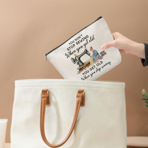 Funny Sewing Makeup Bag - Durable Cotton & Linen Organizer