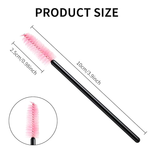Tifanso 500PCS Disposable Lash Spoolies - Professional Eyelash & Eyebrow Brushes