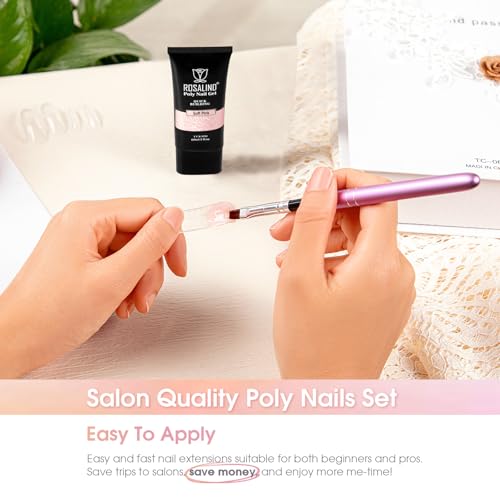 ROSALIND Soft Pink Poly Nail Gel 2oz - UV/LED Builder Extension Gel