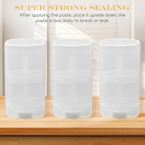 15ML Transparent Empty Plastic Oval Deodorant Containers Lipstick Tubes Tube Bottles For Chapstick Homemade Lip Balm Crayon(10PCS)