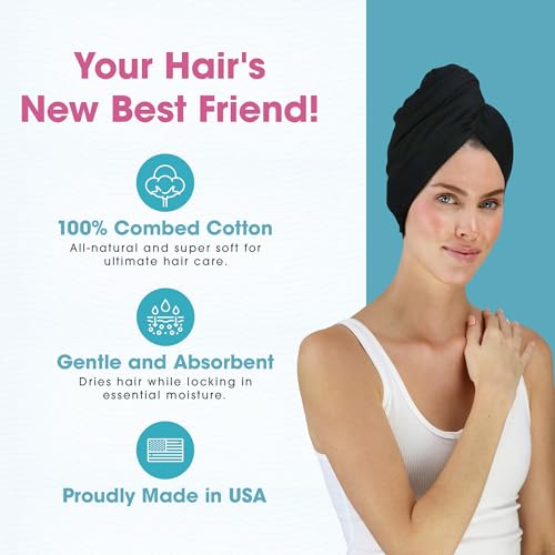 Hair RePear Cotton Hair Towel 21x44 Anti-Frizz