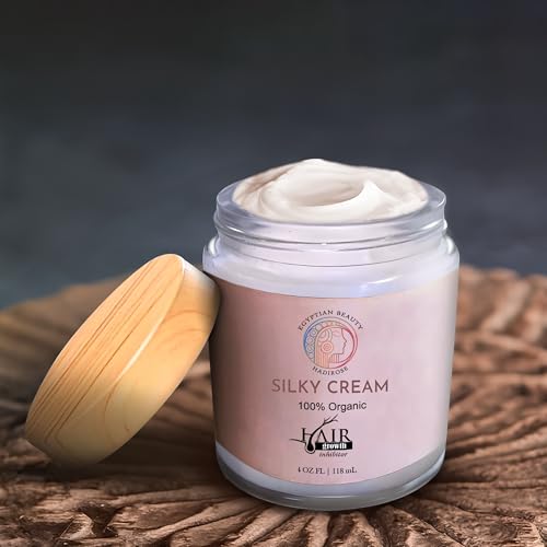 Egyptian Cyperus Rotundus Organic Hair Removal Maintenance Cream | Organic Red Saad Oil Concentrate | Post-Wax Care | Rose, Jasmine & Lavender Scented | Made in the USA.