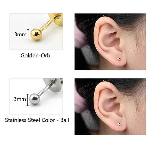 Ear Piercing Kit, Disposable Piercing Gun Preloaded with Different Style Studs, at Home Self Piercer Kit