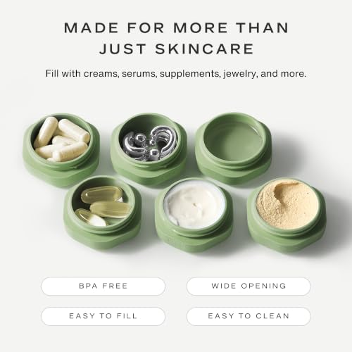 Cadence Capsules Travel Skincare Set - 3 Leak Proof Containers