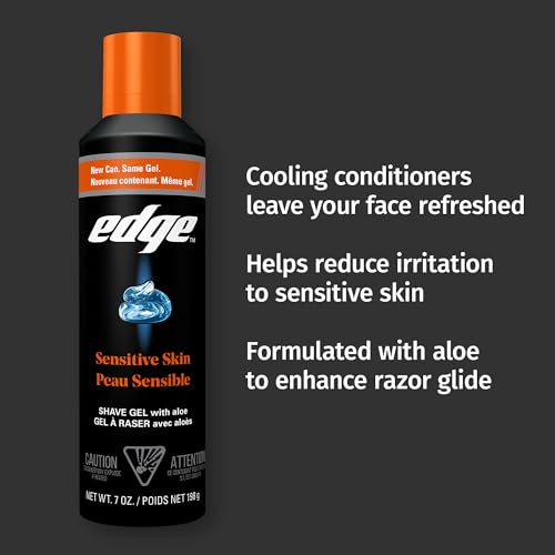 Edge Sensitive Skin Shaving Gel for Men, 7 oz (6 Pack) - Soothes & Refreshes