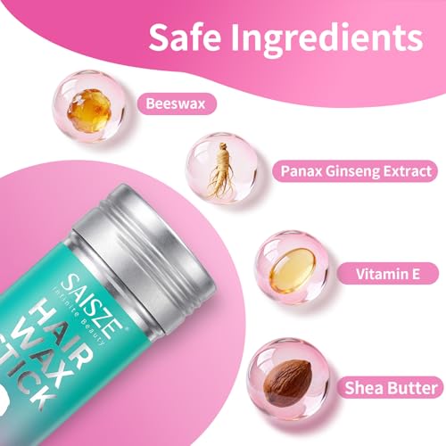 Hair Wax Stick for Flyaways - Strong Hold Styling Gel, 2.7 oz