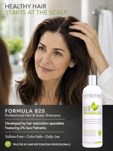 Hair Science Formula 82S Shampoo | Saw Palmetto & Biotin for Thinning Hair