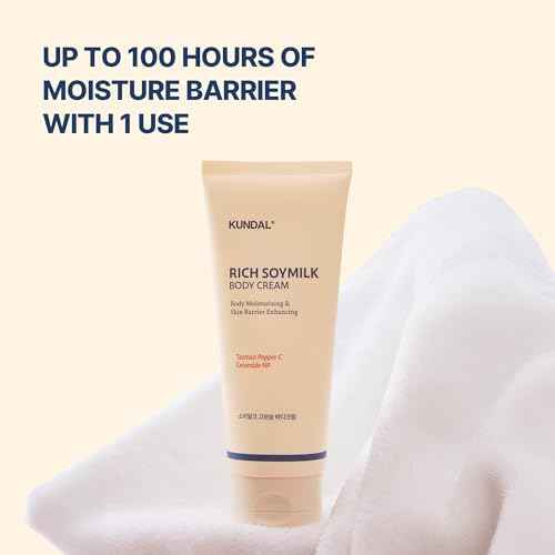 KUNDAL Soymilk Body Wash & Body Cream Set, Moisturizing Body Care with Ceramides, Hydrating Skincare Duo for Dry Skin, Mellow Vanilla Scent (16.9 fl oz + 6.76 fl oz), Stocking Stuffers